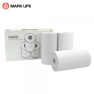 57mm photo printer thermal paper rolls white Thermal Adhesive paper Rolls printing sticker For thermal mini label printer