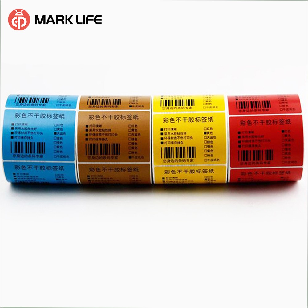 Thermal Label Paper Waterproof Label Paper Color Transparent Label Stickers