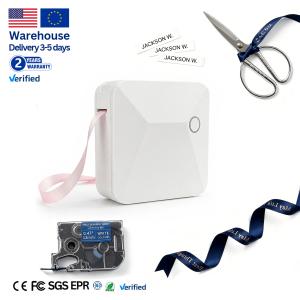 Marklife R15 Ribbon / Iron-on Hot Stamping Label Printer DIY Label Maker Thermal Transfer Machine Wireless 12mm 203dpi for Gift