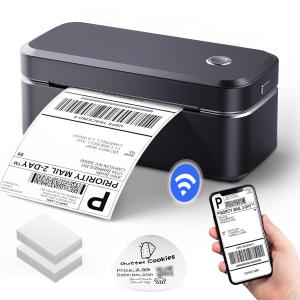 Marklife X4 203dpi Portable Thermal Label AI Printer, 4x6 Inch Waterproof Adhesive Label Maker with USB/Wireless/APP
