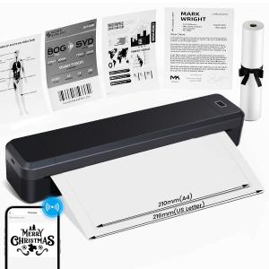 Marklife X8 A4 Mobile Mini Wireless Inkless Thermal AI Printer for Android and IOS with USB Interface 203dpi Resolution Document Printing